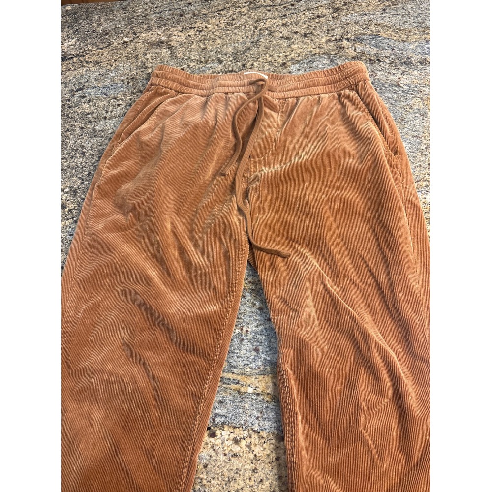 Marine Layer Mens Large Brown Corduroy Drawstring Pants 14792 Holiday 2022
